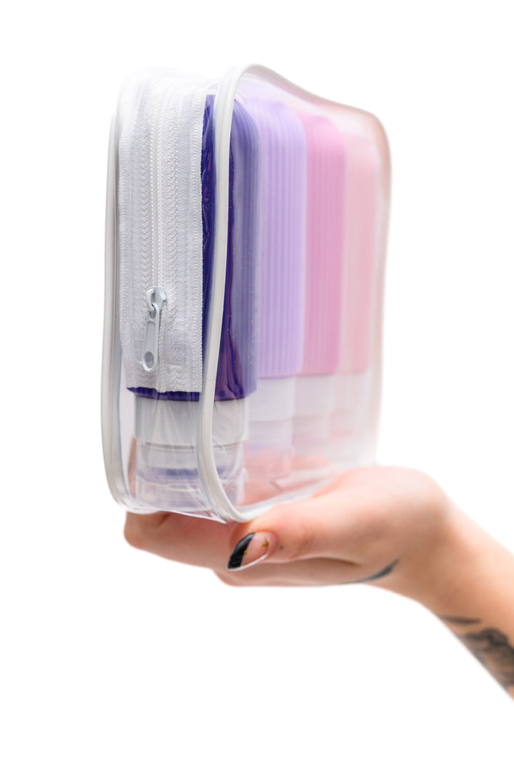 Silicone Travel Bottles Set - Lavender - Inspired Eye Boutique