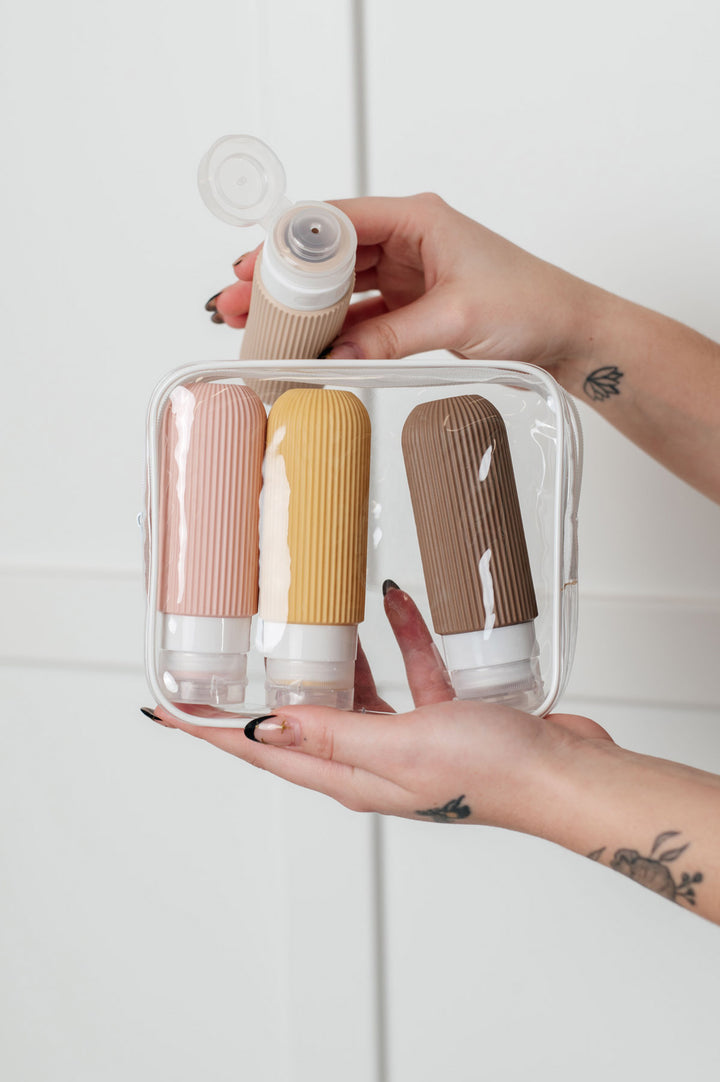 Silicone Travel Bottles Set - Neutral - Inspired Eye Boutique