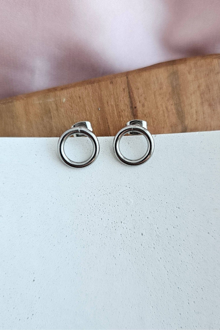 Silver Circle Earrings - Inspired Eye Boutique