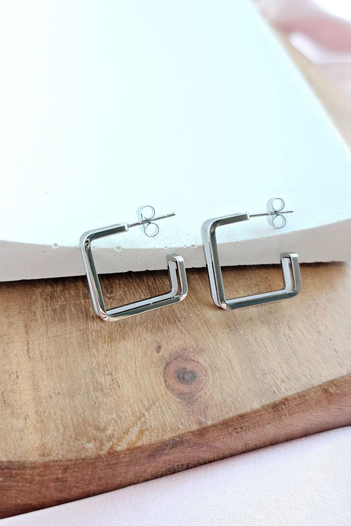 Silver Geometric Earrings - Inspired Eye Boutique