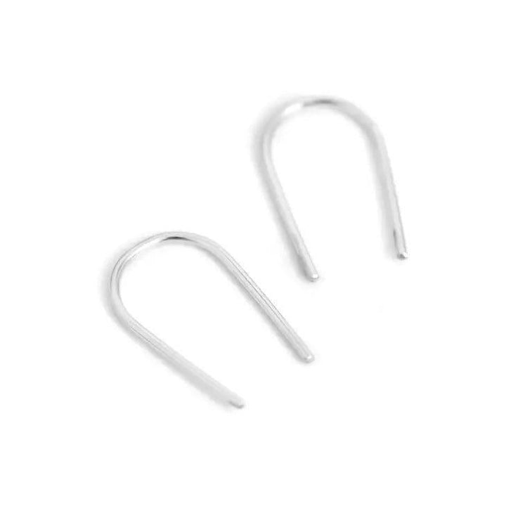 Silver Open Arc Earrings - Inspired Eye Boutique
