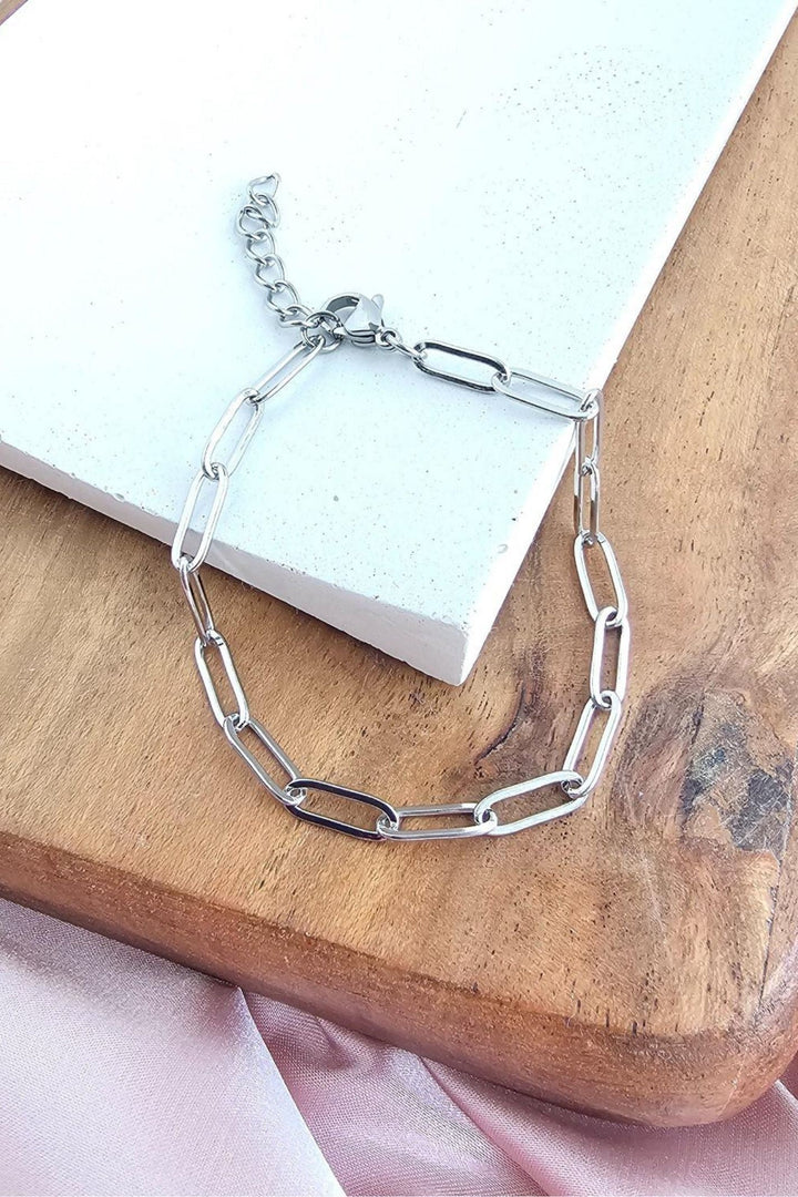 Silver Paperclip Bracelet - Inspired Eye Boutique