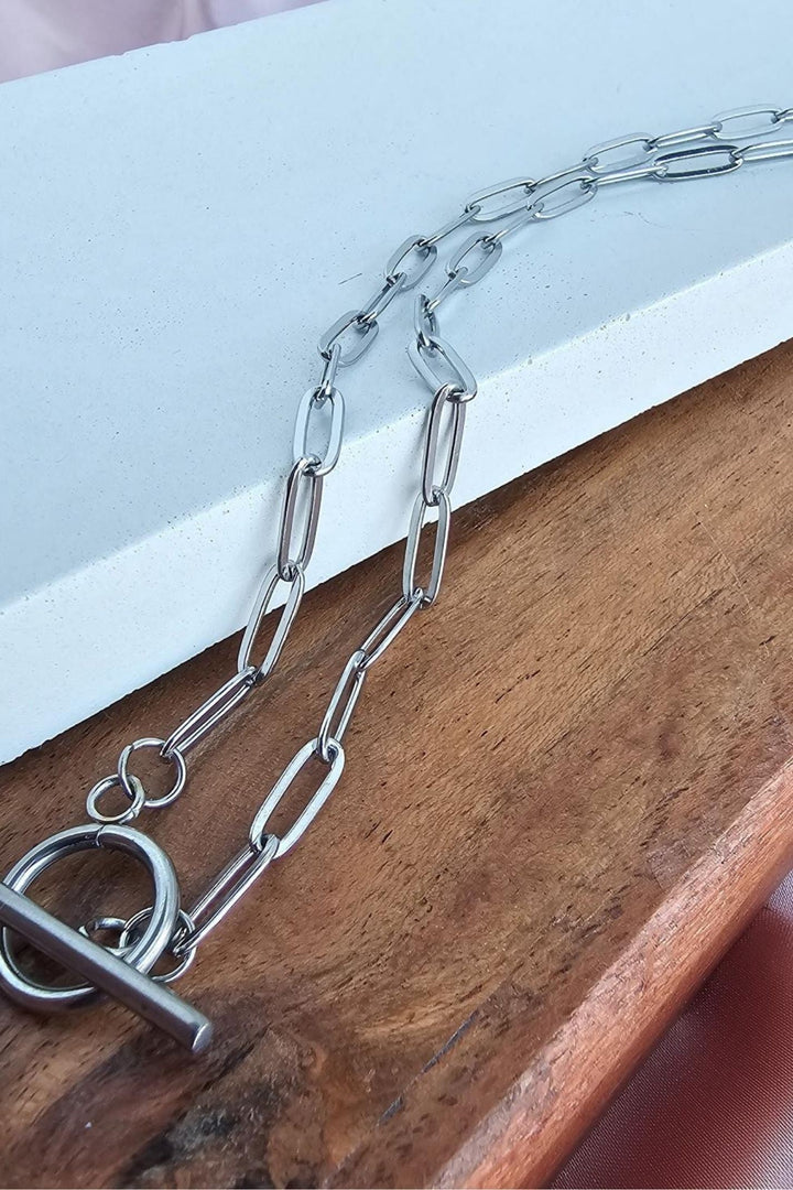 Silver Paperclip Chain Necklace - 18in - Inspired Eye Boutique