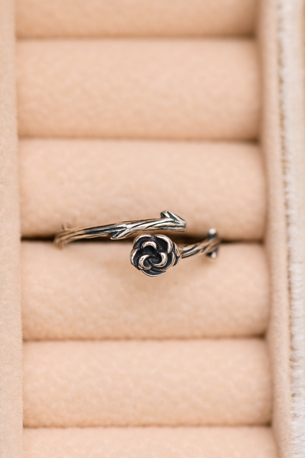 Silver Rose Ring - Adjustable - Inspired Eye Boutique