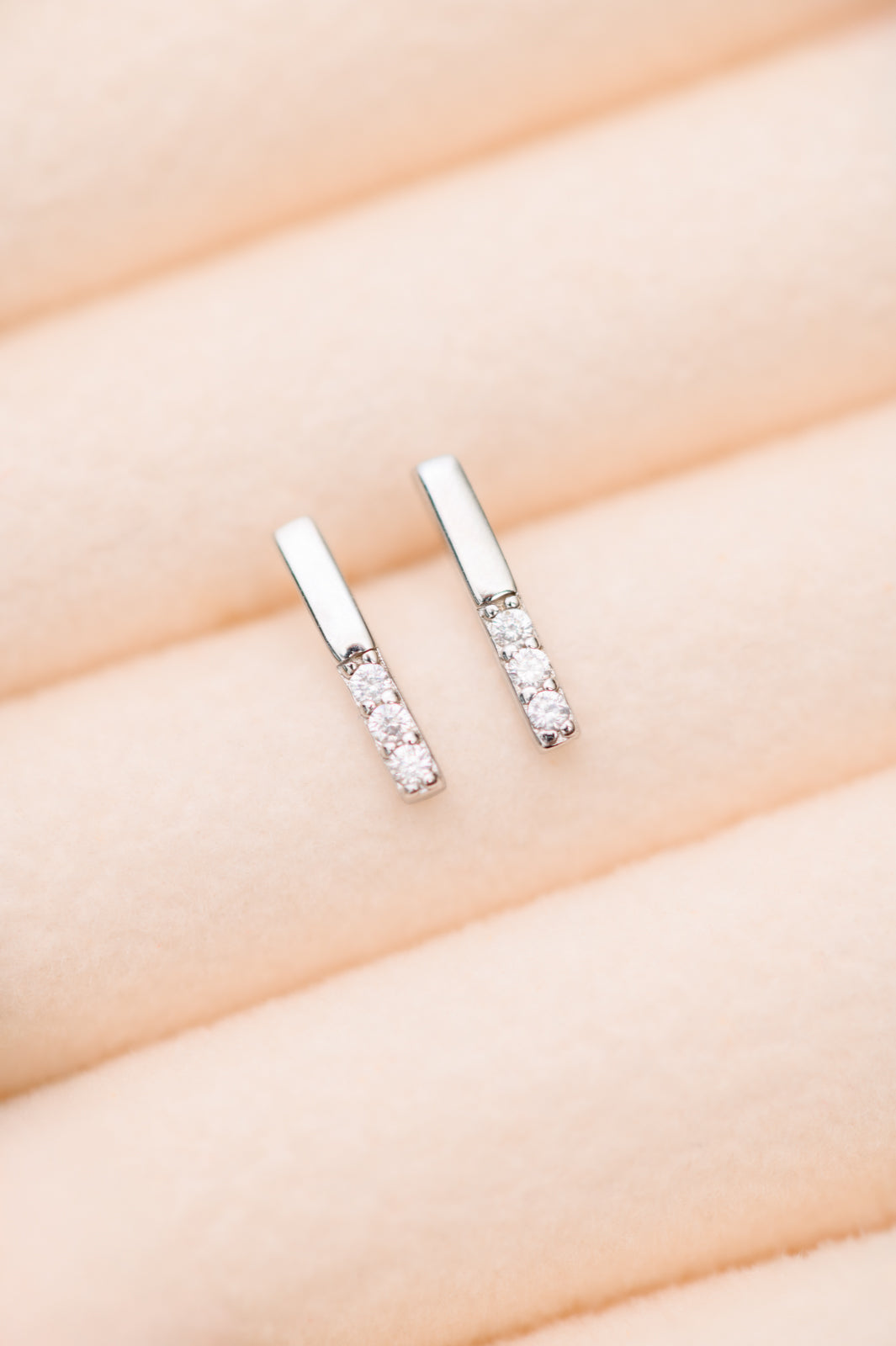 Silver Stud Zircon Earrings - Inspired Eye Boutique