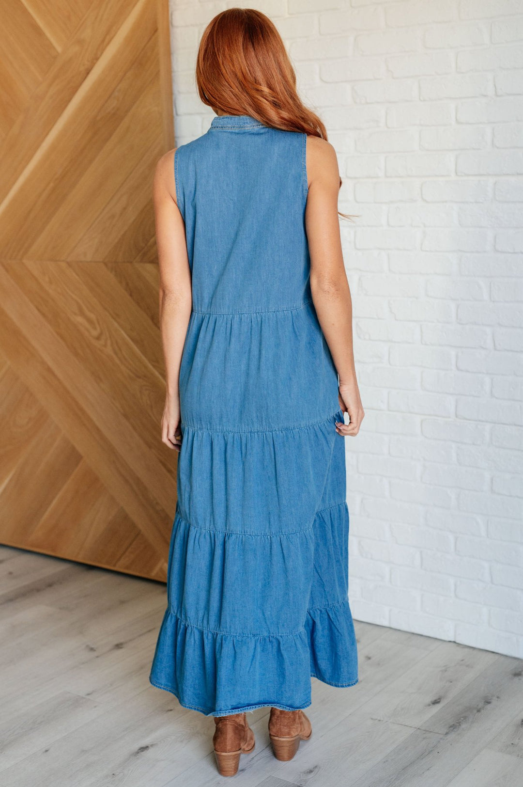 Sleeveless Denim Maxi Dress - Inspired Eye Boutique