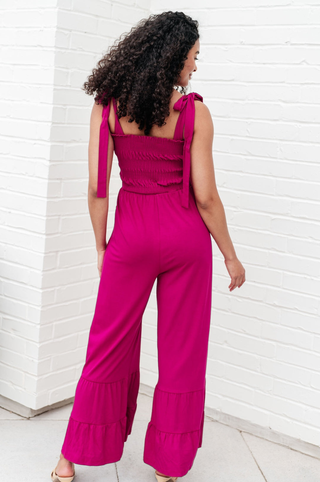 Sleeveless Flared Jumpsuit - Fuchsia - Inspired Eye Boutique