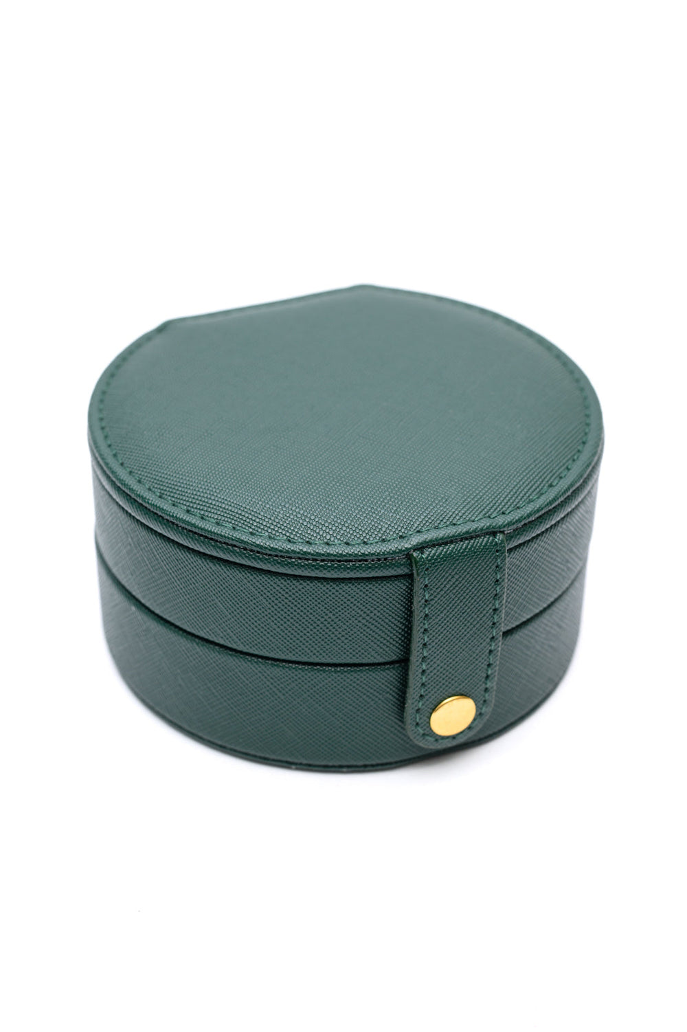 Small Circular Travel Jewelry Case - Green - Inspired Eye Boutique