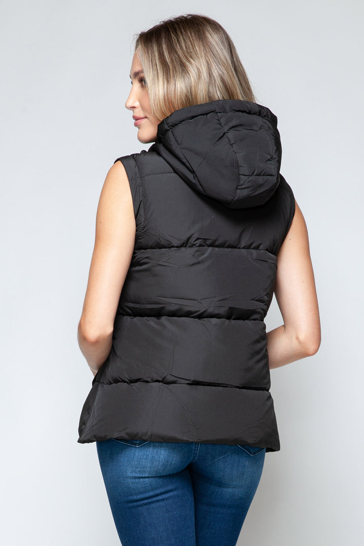 Snobbish - Hooded Puffer Vest - Black - Inspired Eye Boutique