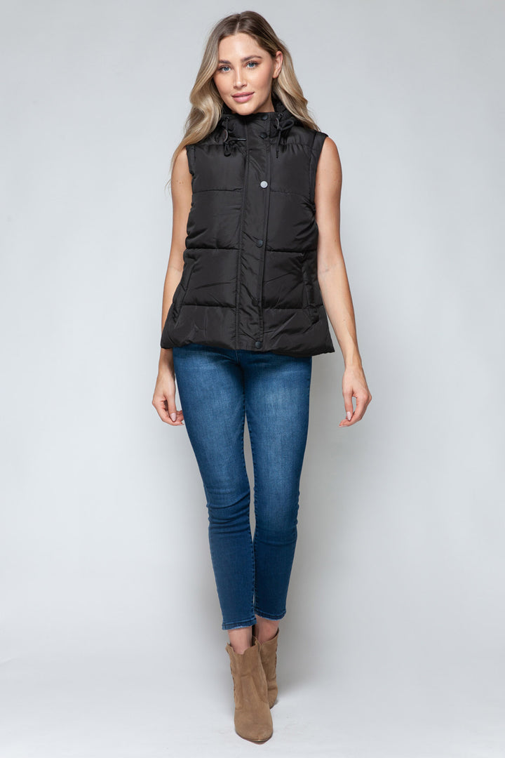 Snobbish - Hooded Puffer Vest - Black - Inspired Eye Boutique