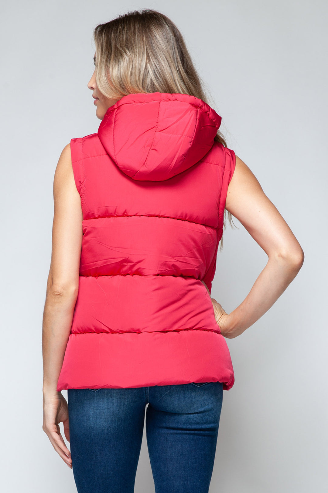 Snobbish - Hooded Puffer Vest - Magenta - Inspired Eye Boutique