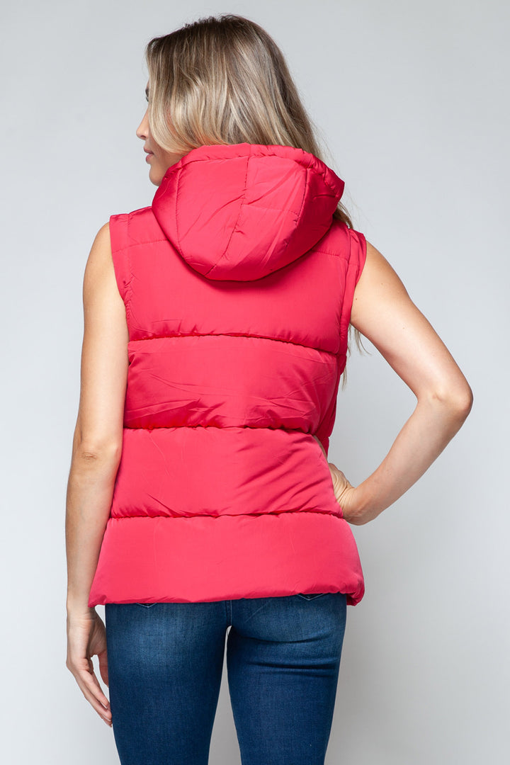 Snobbish - Hooded Puffer Vest - Magenta - Inspired Eye Boutique