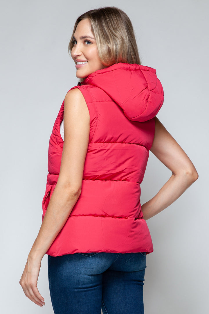 Snobbish - Hooded Puffer Vest - Magenta - Inspired Eye Boutique