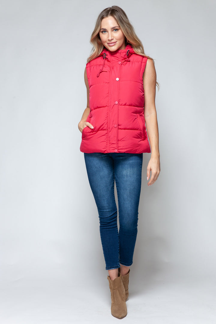 Snobbish - Hooded Puffer Vest - Magenta - Inspired Eye Boutique