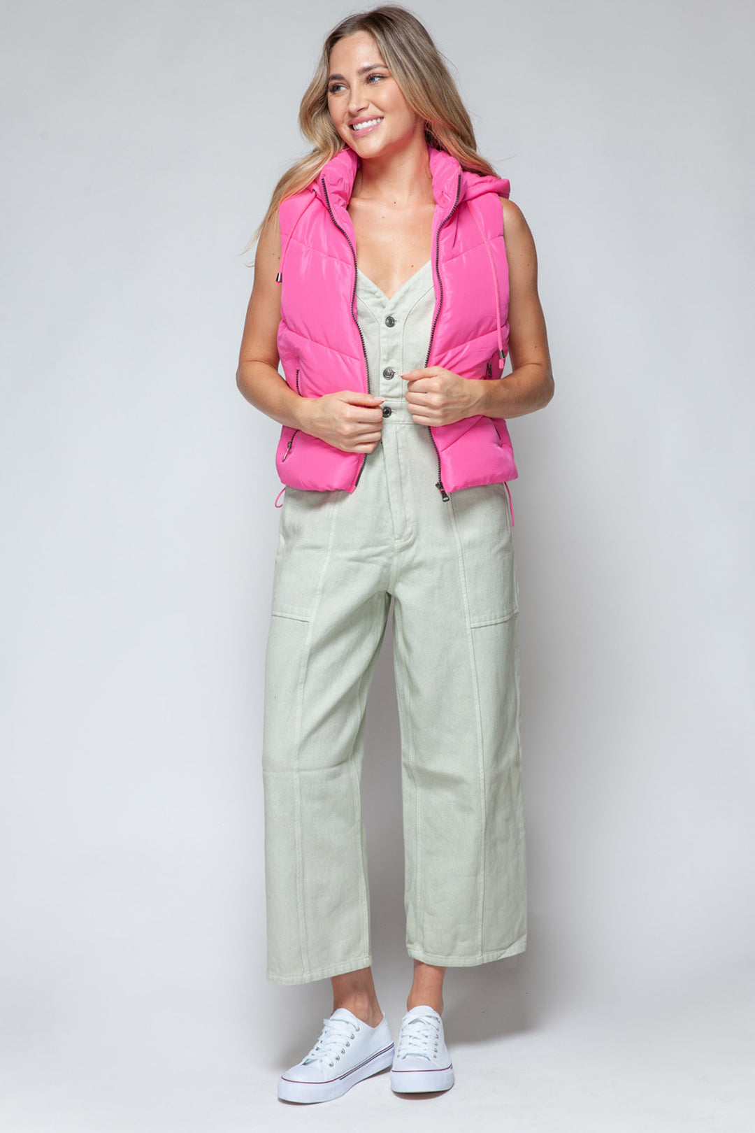 Snobbish Quilted Hooded Puffer Vest - Pink - Inspired Eye Boutique