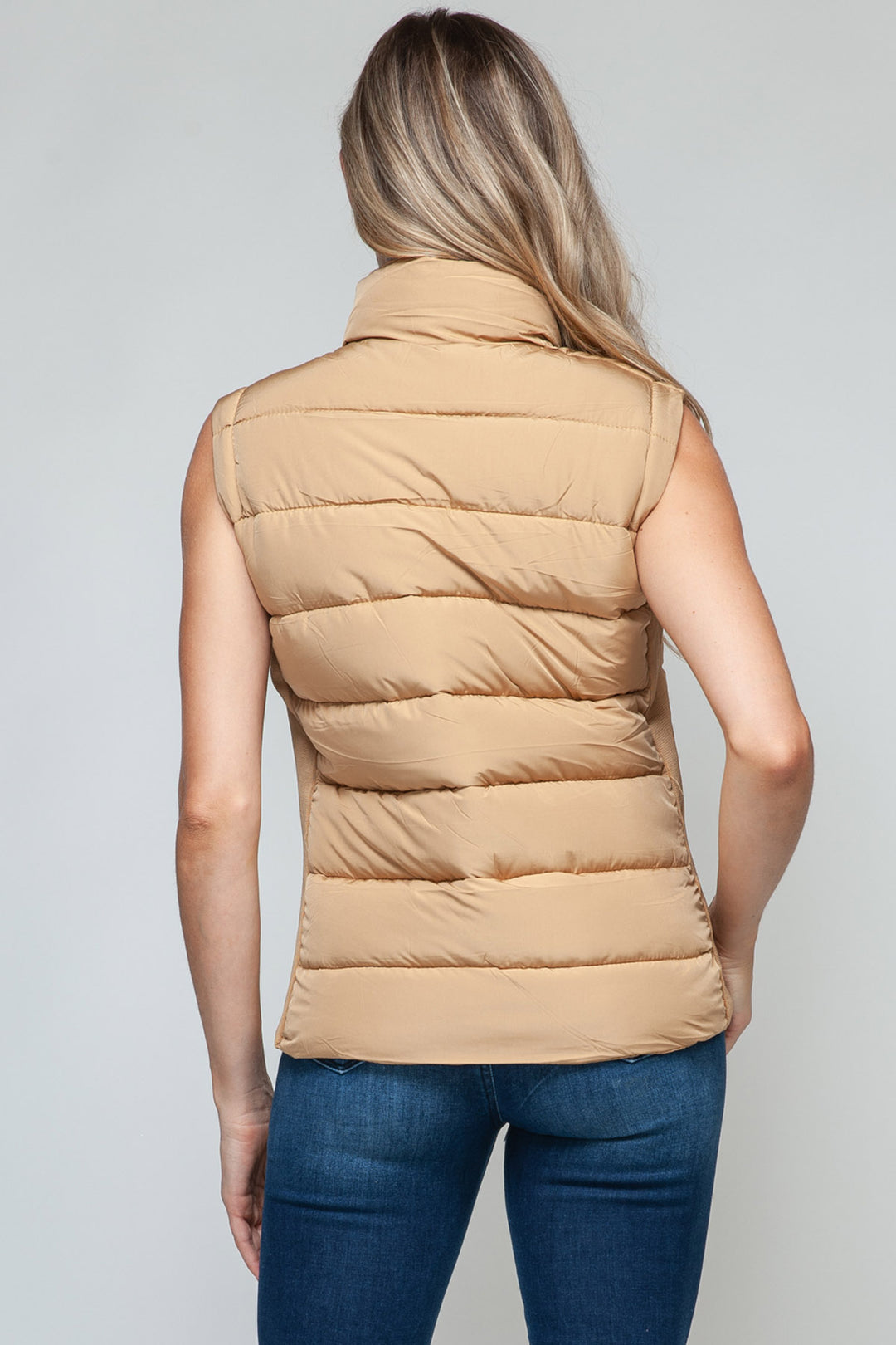 Snobbish Sleeveless Puffer Vest - Tan - Inspired Eye Boutique