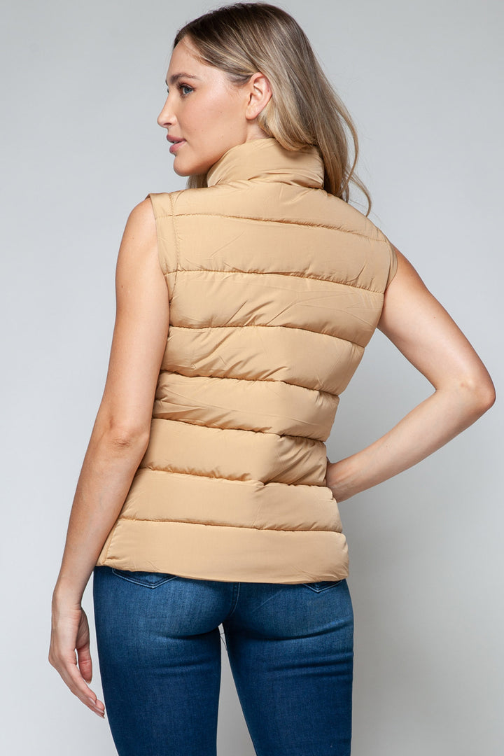 Snobbish Sleeveless Puffer Vest - Tan - Inspired Eye Boutique