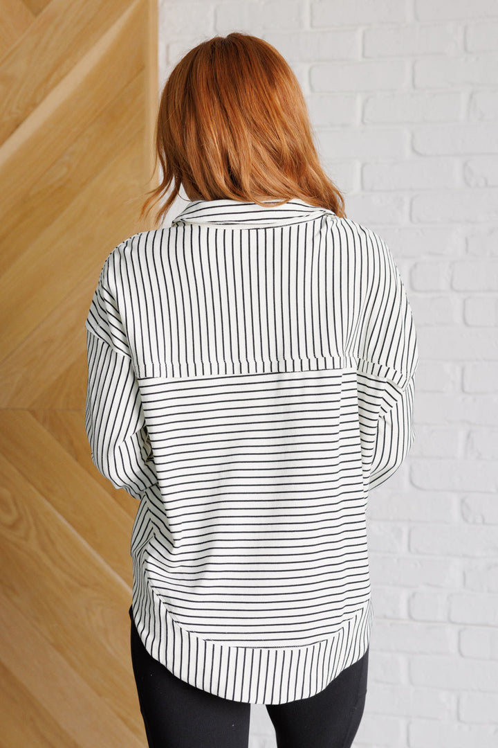 Striped French Terry Pullover - Inspired Eye Boutique