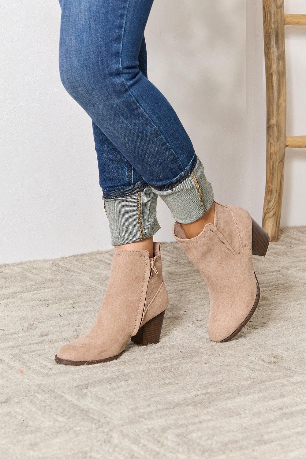 Taupe Ankle Boots - Inspired Eye Boutique