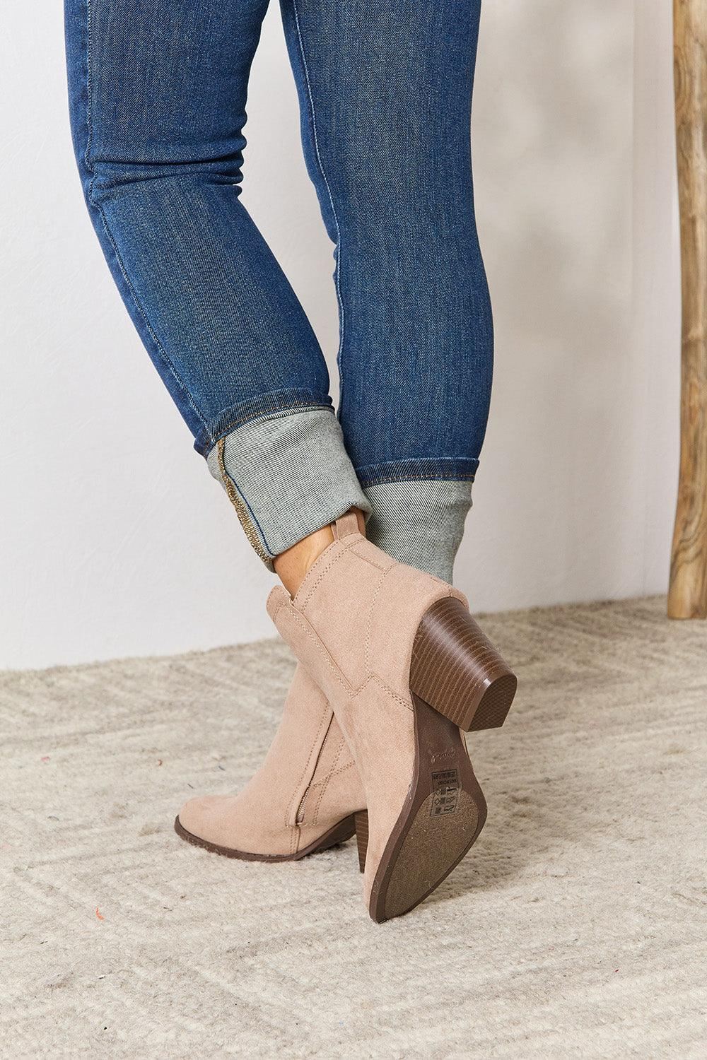 Taupe Ankle Boots - Inspired Eye Boutique