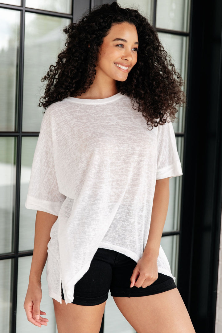 White Oversized Tunic Tee - Inspired Eye Boutique