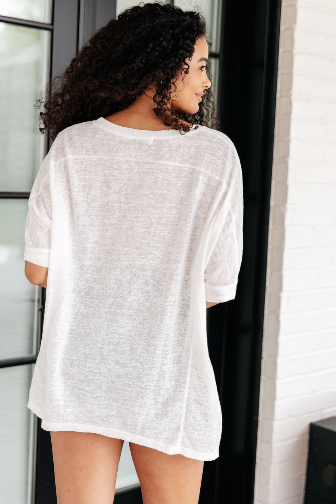 White Oversized Tunic Tee - Inspired Eye Boutique