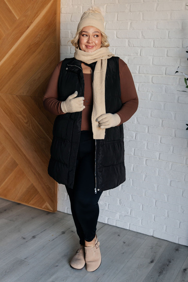 Womens Hat, Glove, and Scarf Set - Beige - Inspired Eye Boutique