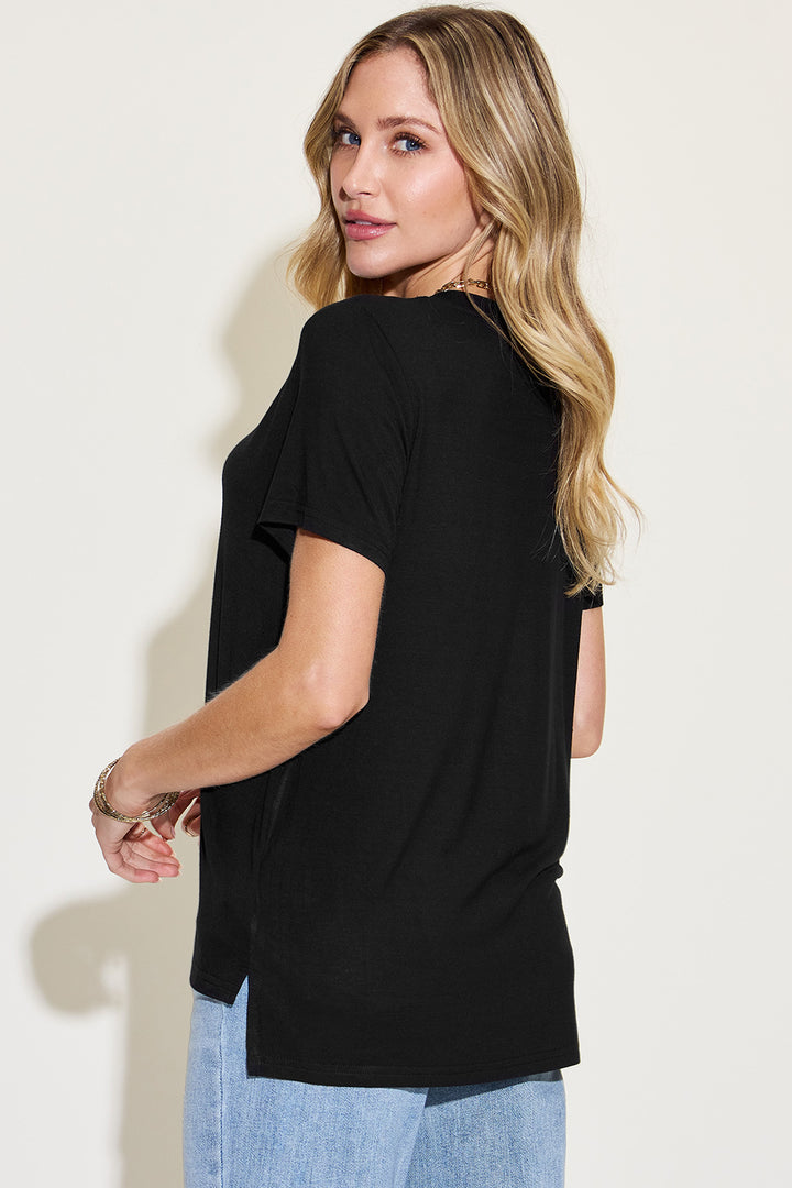 Womens V-Neck Tee - High Low Hem - Inspired Eye Boutique