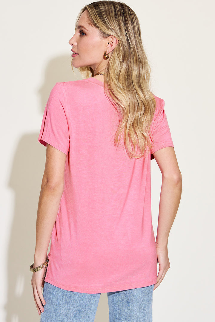 Womens V-Neck Tee - High Low Hem - Inspired Eye Boutique