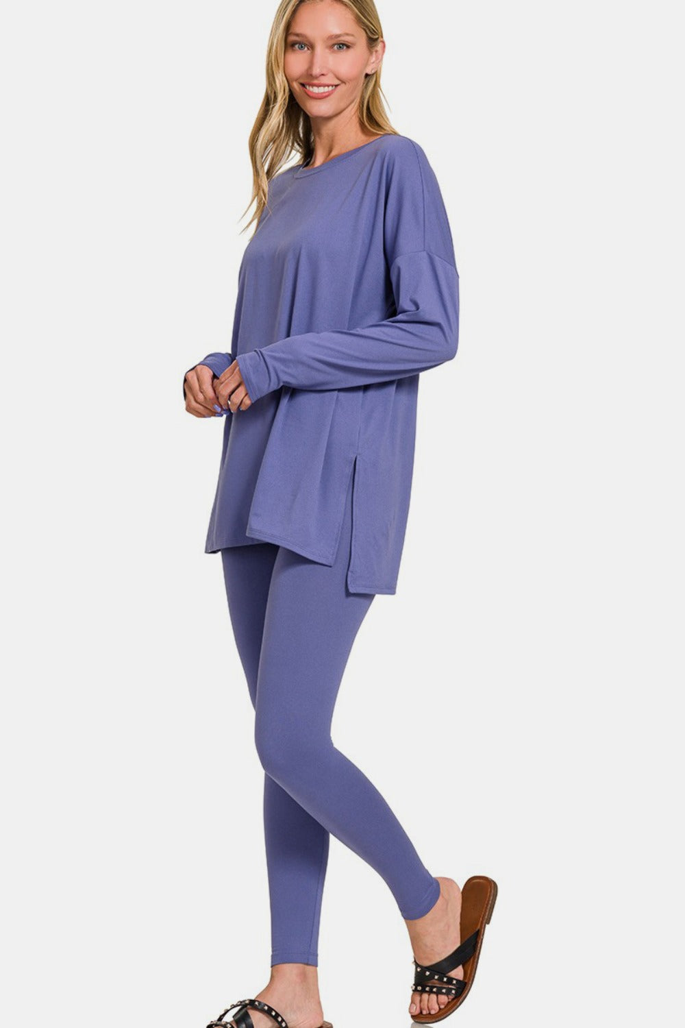 Zenana - Brushed Microfiber Loungewear Set - Marlin - Inspired Eye Boutique