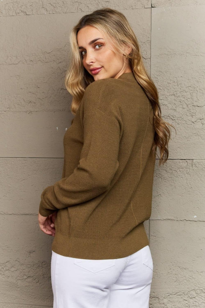 Kiss Me Tonight Button Down Cardigan - Olive - Inspired Eye Boutique