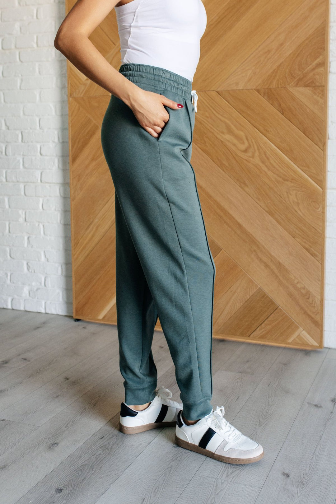 Zenana Center Seam Scuba Joggers - Ash Jade - Inspired Eye Boutique