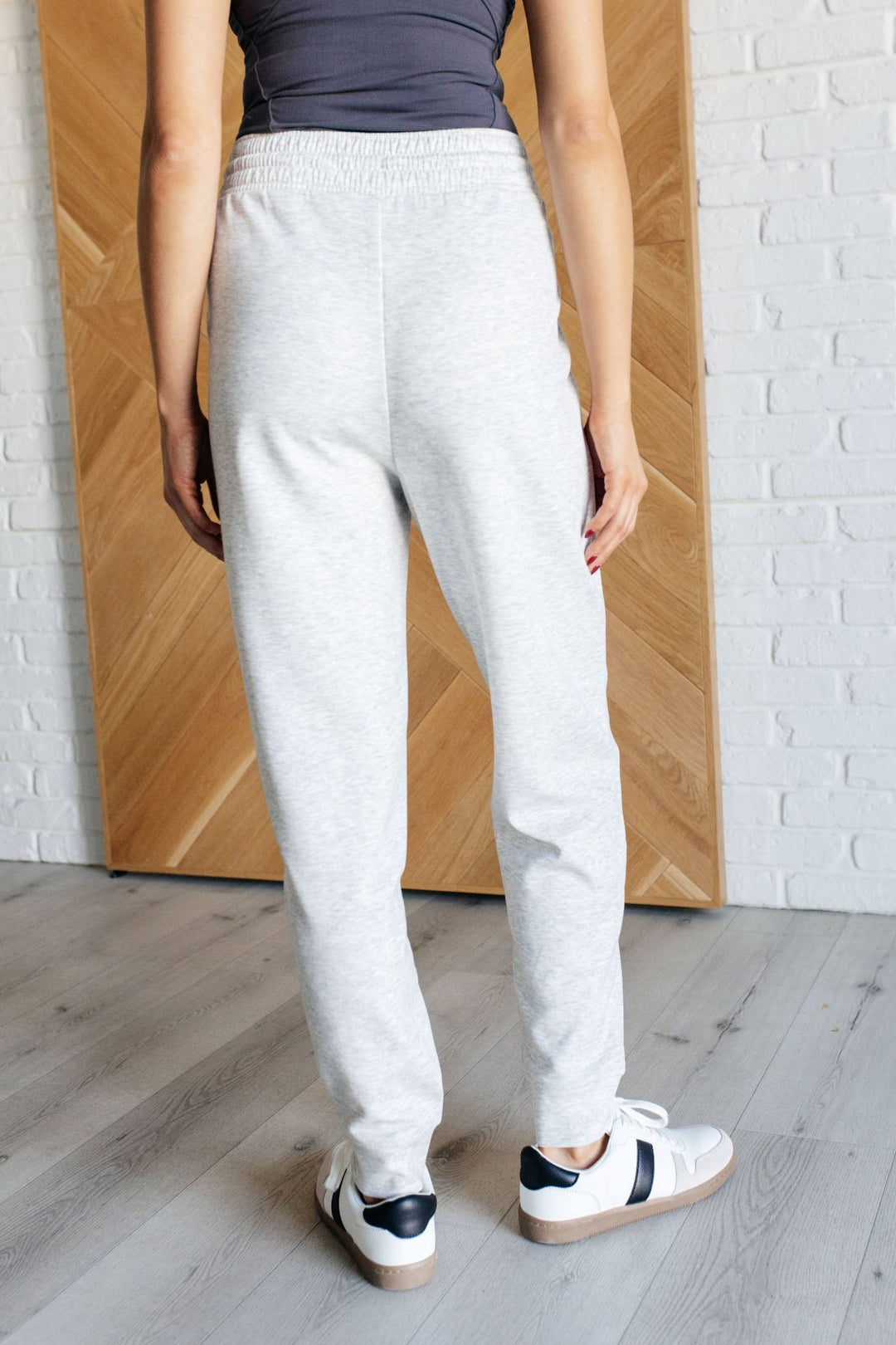 Zenana - Center Seam Scuba Joggers - Heather Grey - Inspired Eye Boutique