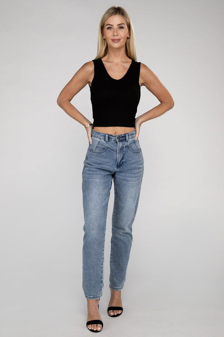 Zenana Cropped Sleeveless Top - Inspired Eye Boutique