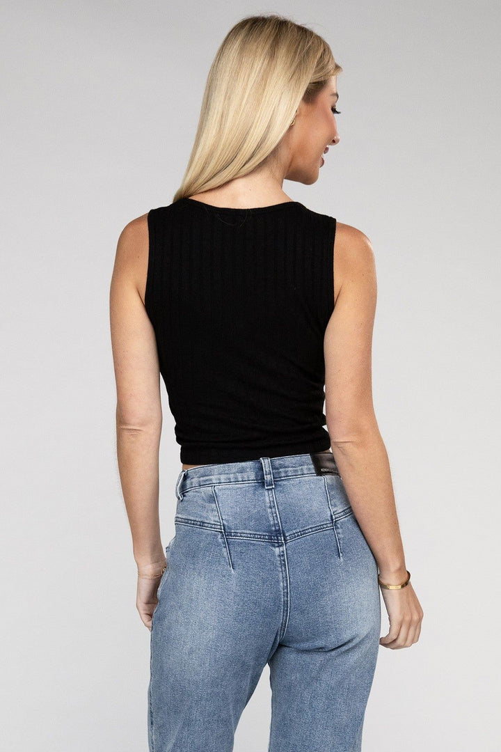 Zenana Cropped Sleeveless Top - Inspired Eye Boutique