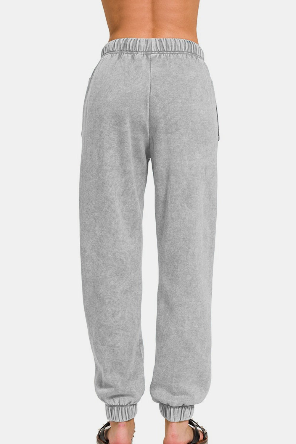 Zenana - Fleece Jogger Sweatpants - Sleet - Inspired Eye Boutique