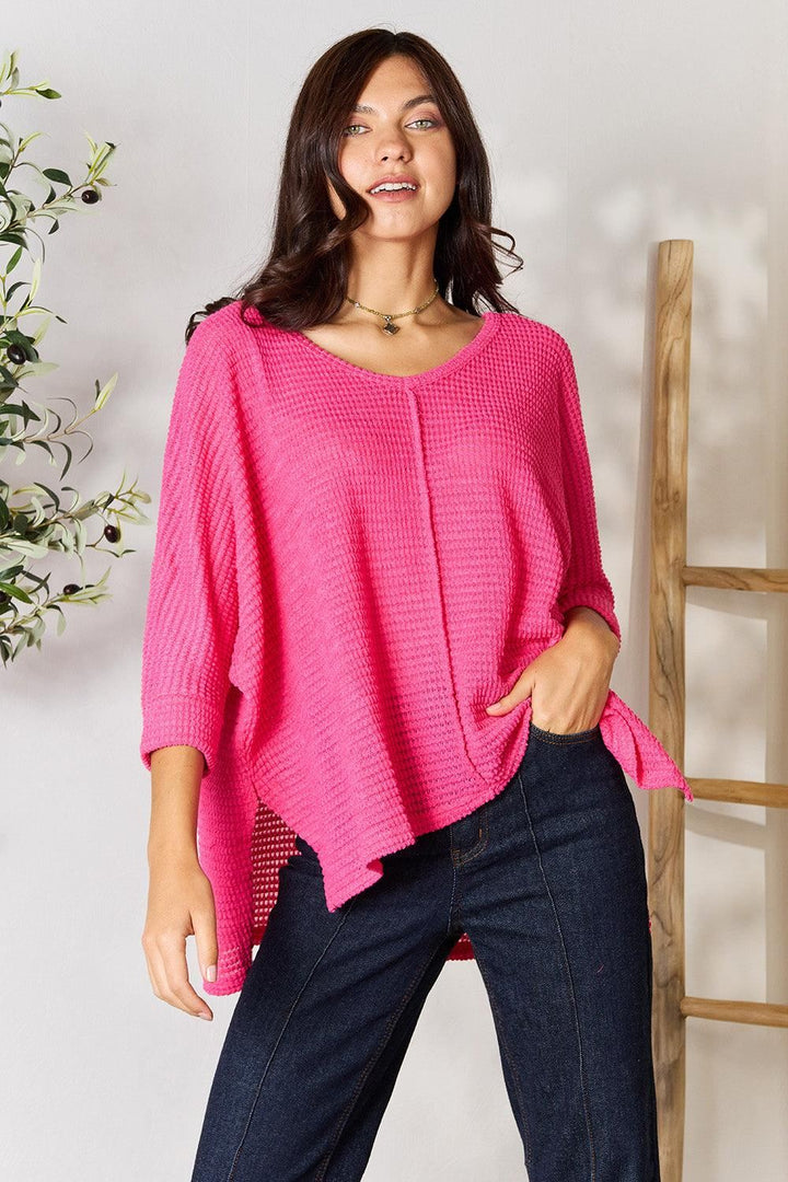 Zenana High-Low Top - Pink - Inspired Eye Boutique