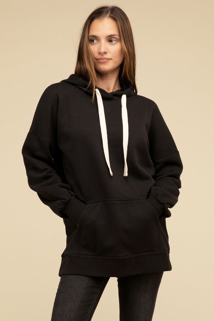 Zenana - Oversized Hoodie Longline Sweatshirt - Inspired Eye Boutique