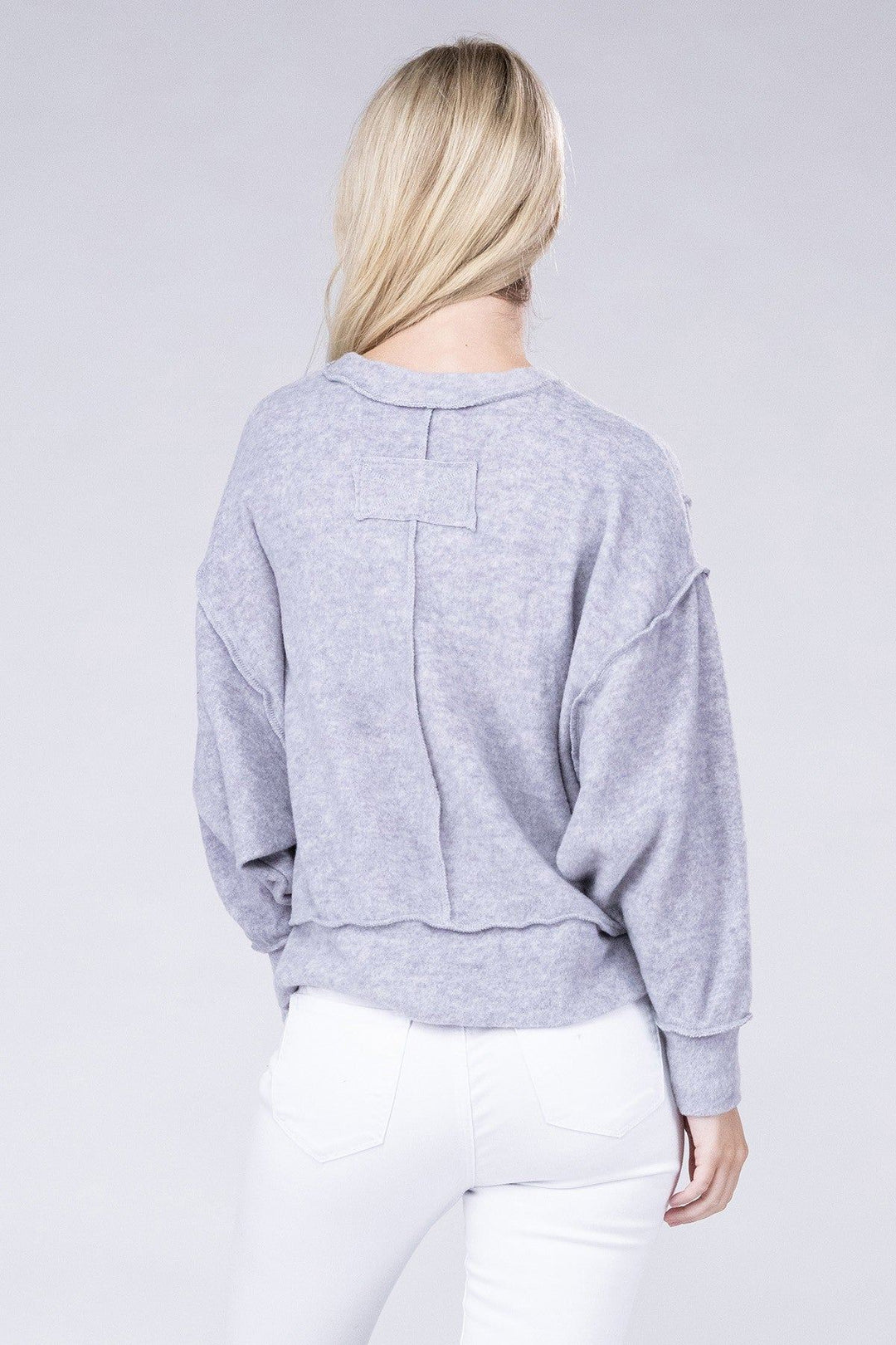 Zenana Melange Sweater - Inspired Eye Boutique