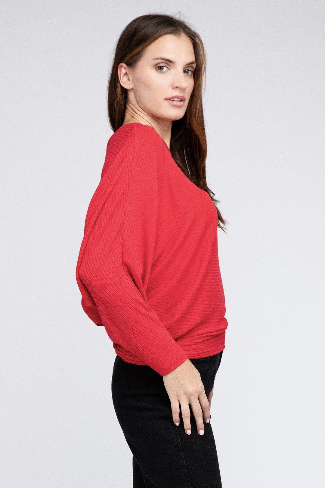 Zenana Ribbed Long Sleeve Sweater - Inspired Eye Boutique