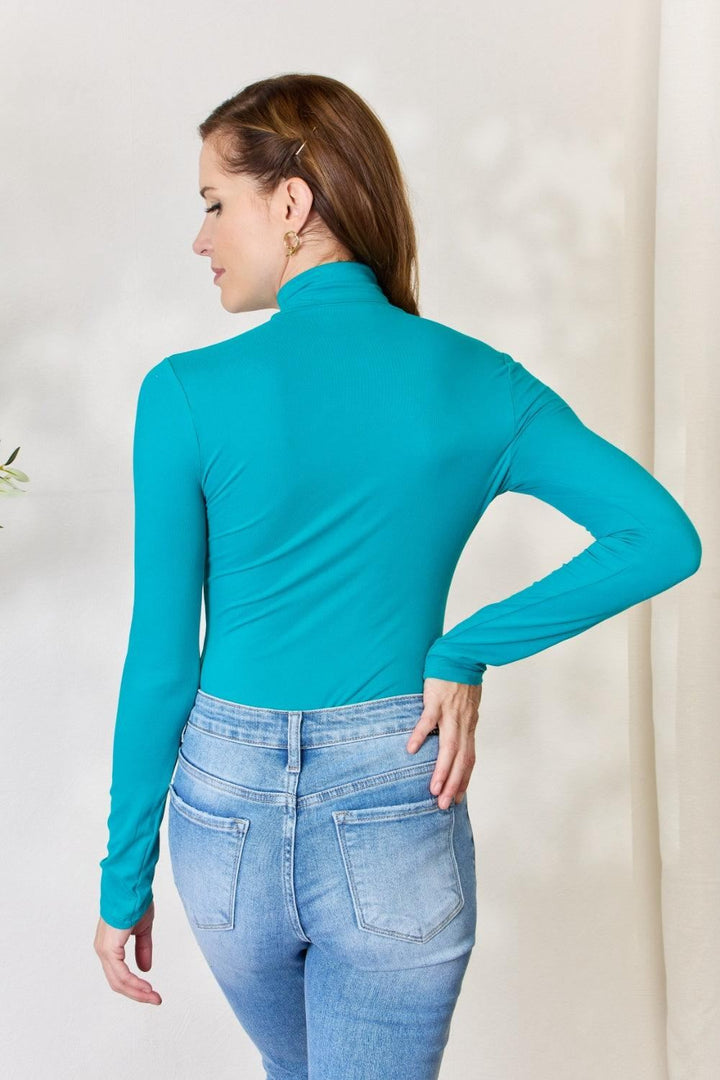Zenana Turtleneck Long Sleeve Bodysuit - Inspired Eye Boutique
