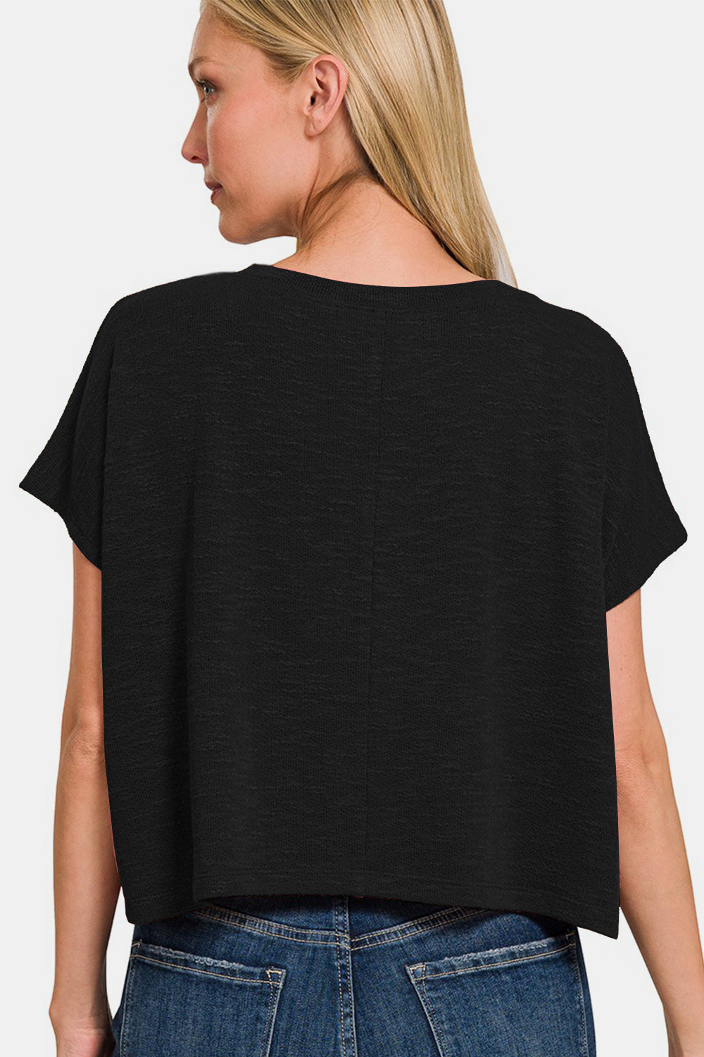 Zenana - V-Neck Tee - Black - Inspired Eye Boutique