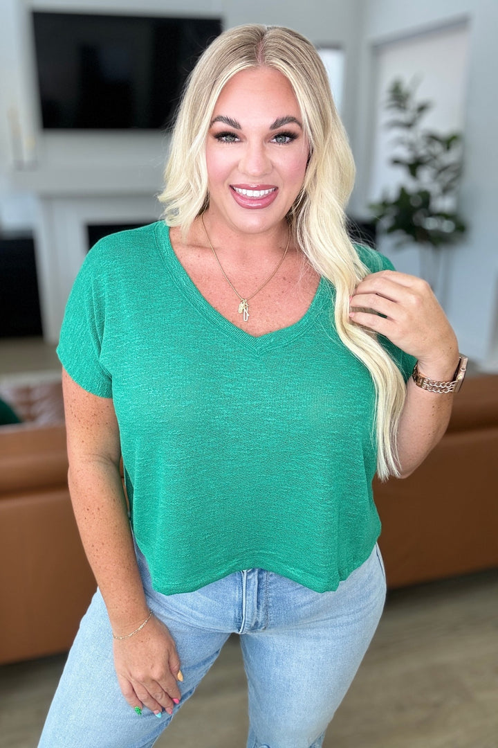 Zenana V-Neck Tee - Kelly Green - Inspired Eye Boutique