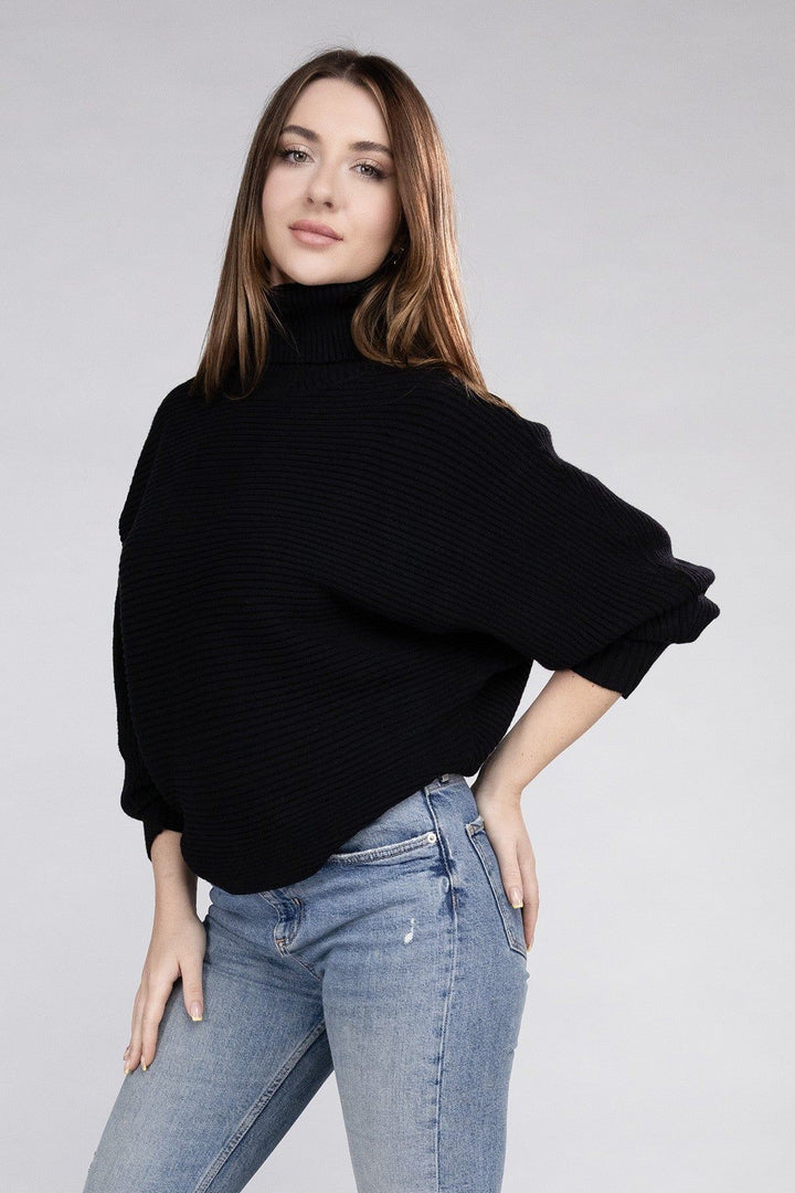 Zenana Turtleneck Sweater - Inspired Eye Boutique