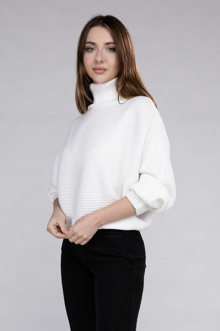 Zenana Turtleneck Sweater - Inspired Eye Boutique