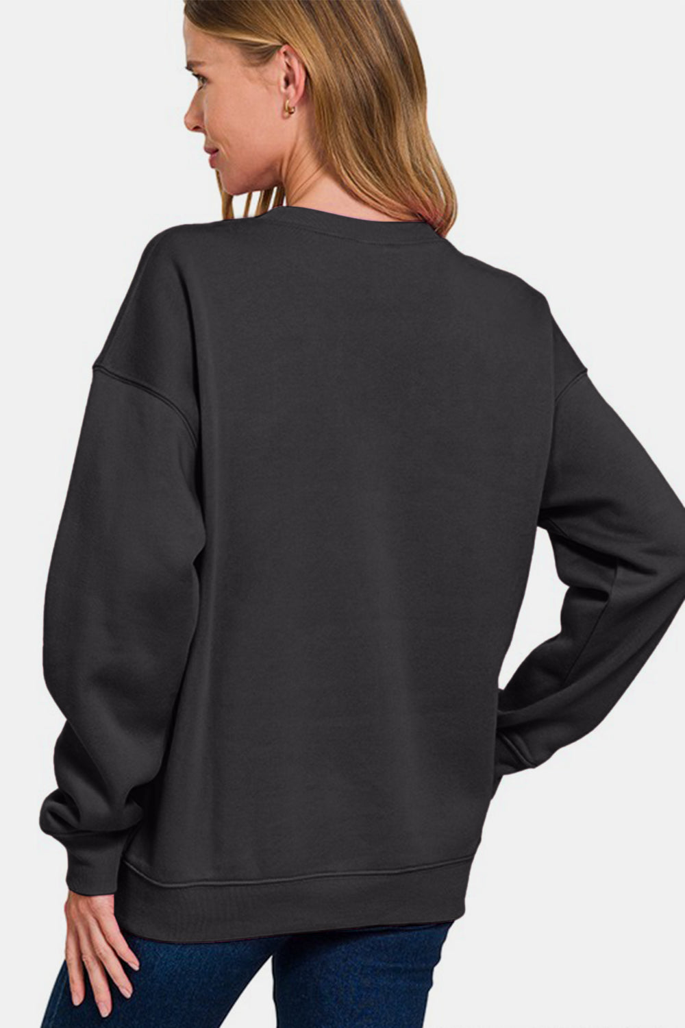 Zenana - Weekend Vibes Sweatshirt - Black - Inspired Eye Boutique