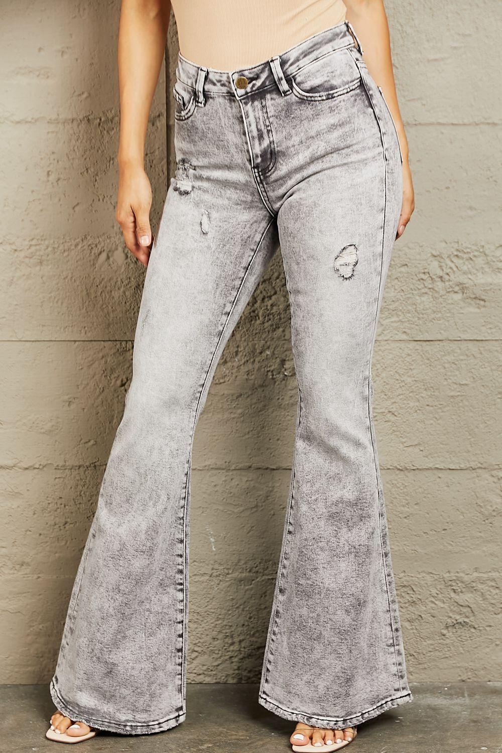 Grey Flare Jeans - Inspired Eye Boutique