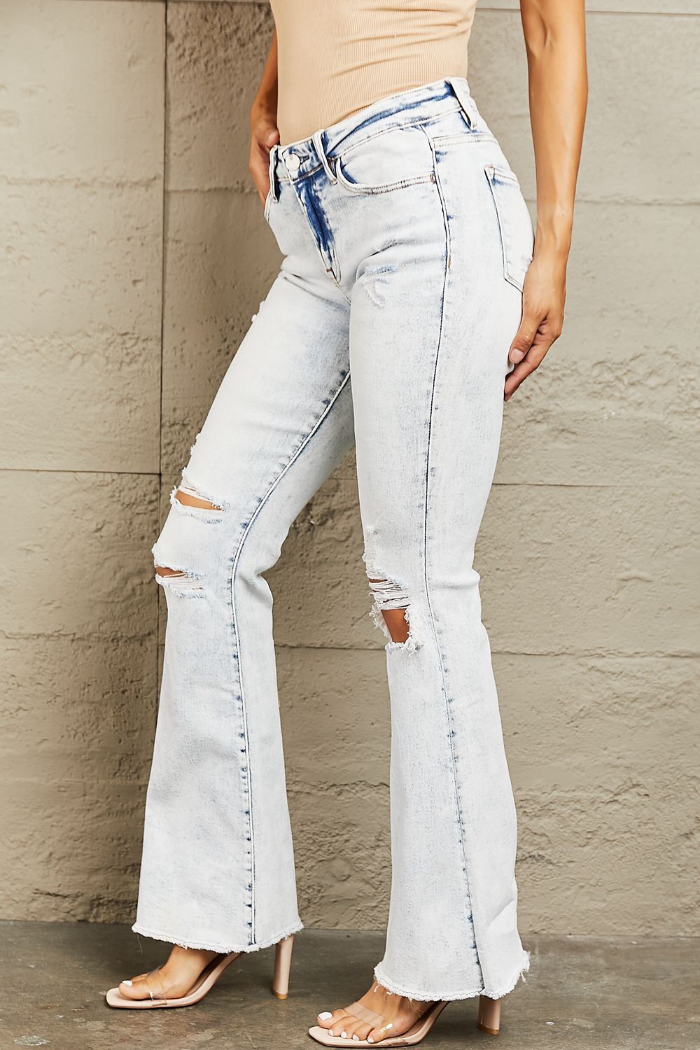 BAYEAS - Mid Rise Flare Jeans - Inspired Eye Boutique