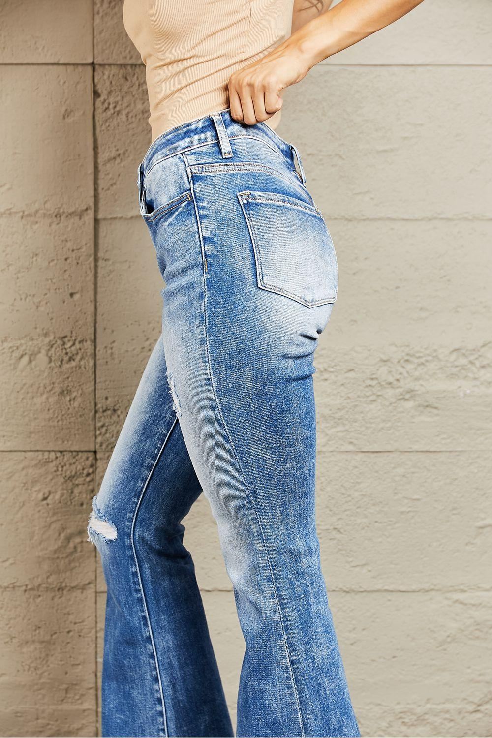 Mid Rise Bootcut Jeans - Medium Wash - Inspired Eye Boutique