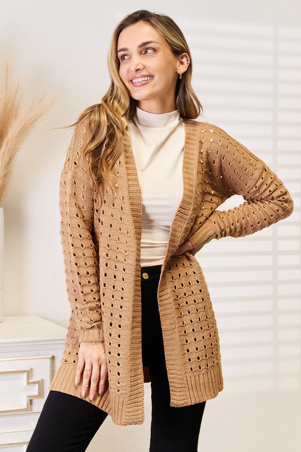 Brown Knit Cardigan - Inspired Eye Boutique